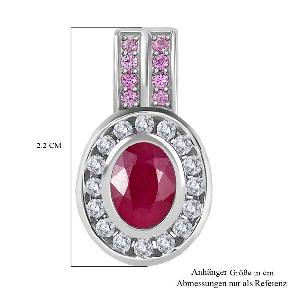 Montepuez-Rubin und Moissanit Anh&auml;nger, ca. 2,12 ct. image number 5