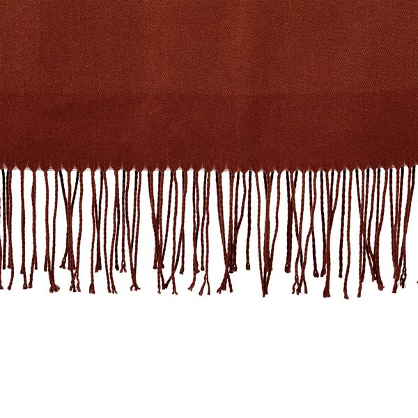 Eleganter Schal mit Fransen, 65x180 cm, Terrakotta image number 3