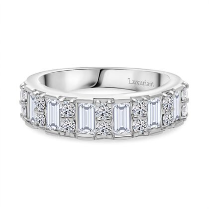 LUXURIANT DIAMOND - Lab Grown Diamant VS-EF SGL zertifiziert Ring 925 Silber platiniert (Gr&ouml;&szlig;e 18.00) ca. 1.00 ct