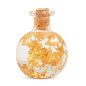 Glasflasche mit 916 Goldfolien