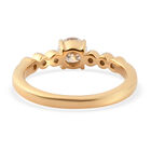 88 Facetten Moissanit Ring 925 Silber vergoldet (Größe 16.00) ca. 0,52 ct image number 5
