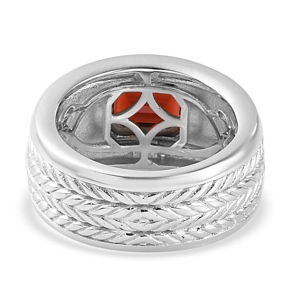 Roter Granat und Zirkon Ring Messing Ionenbeschichtetes Platin  ca. 1,24 ct image number 6