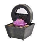 Mini Wasserbrunnen Lotusblüte, 2xAA Batterie (nicht inkl.), 11,5x11,5x17 cm image number 2