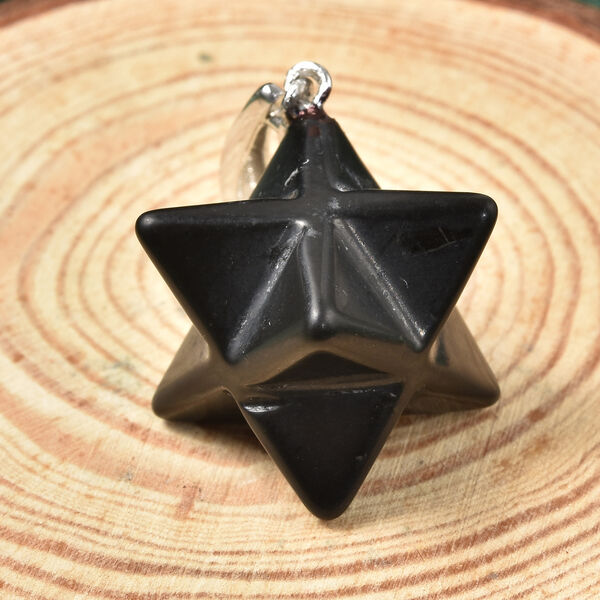 Shungit Merkabah Anh&auml;nger 925 Silber rhodiniert ca. 21,85 ct image number 3