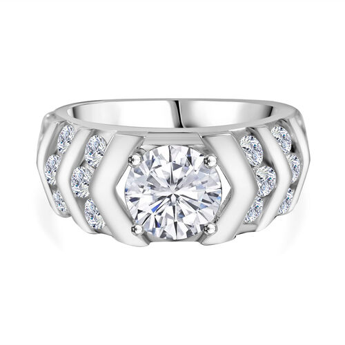 LUSTRO STELLA -Weißer Zirkonia Ring 925 Silber rhodiniert (Größe 16.00) image number 0