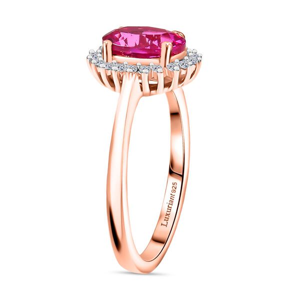 LUXURIANT AAA Labor Rosa Saphir und Zirkon Ring - 1,89 ct. image number 5