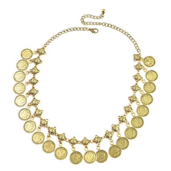 Halskette, ca. 50 + 7 cm, goldfarben