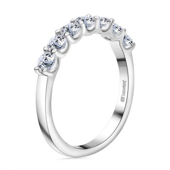 LUXURIANT SGL zertifizierter VS-EF Labor Diamant Ring, 925 Silber platiniert - 0,50 ct.