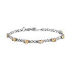 Citrin Armband, ca. 18 cm Edelstahl ca. 2.92 ct