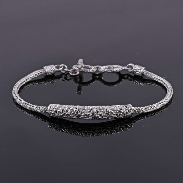 Royal Bali Kollektion - Tulang Naga Armband, ca. 19 cm, 925 Silber ca. 12,18g image number 2