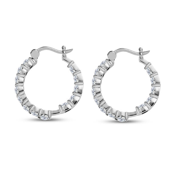 Weiße Zirkonia-Creolen - 5,28 ct. image number 4