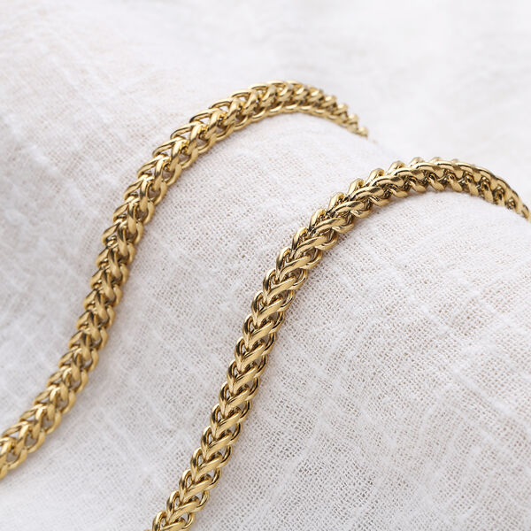 Halskette ca. 60 cm Edelstahl vergoldet image number 2