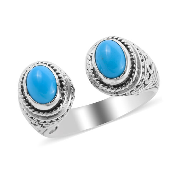 Royal Bali Kollektion - Nat&uuml;rlicher Sleeping Beauty T&uuml;rkis Ring 925 Silber