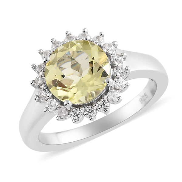 2er-Set Ouro Verde-Quarz-Ring und Anhänger, 925 Silber platiniert ca. 4,00 ct image number 5