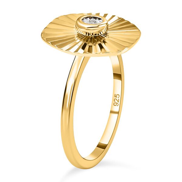 Diamant Ring 925 Silber vergoldet image number 5