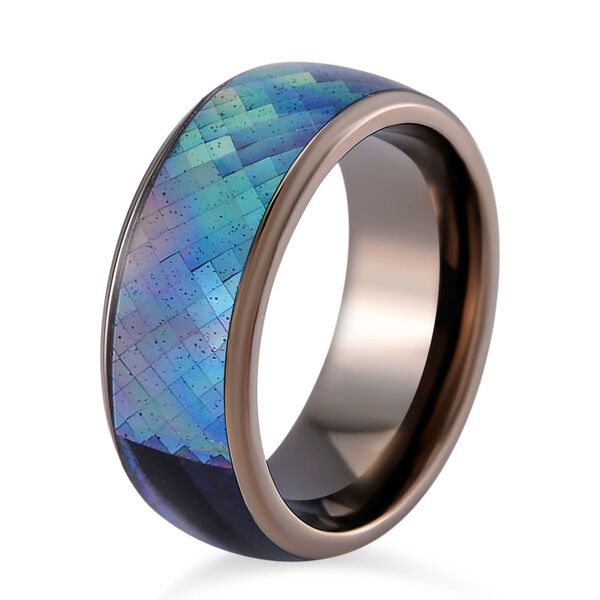 Perlmutt Ring 316L Edelstahl, Schwarz-Plattierung (Gr&ouml;&szlig;e 17.00) image number 5