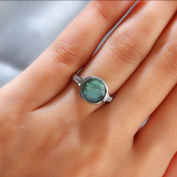 Labradorit und Zirkon Ring - 3,03 ct. image number 3