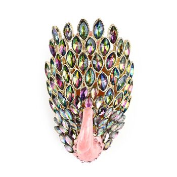 Dekorative Schmuckdose mit Schwanmotiv, 3,3x5,9x6,7cm, Rosa