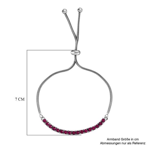 J Francis gefertigt mit SWAROVSKI- Fuchsia Swarovski Kristall Armband, 19 cm image number 4