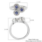 Tansanit und Zirkon-Ring, 925 Silber platiniert  ca. 0,86 ct image number 6