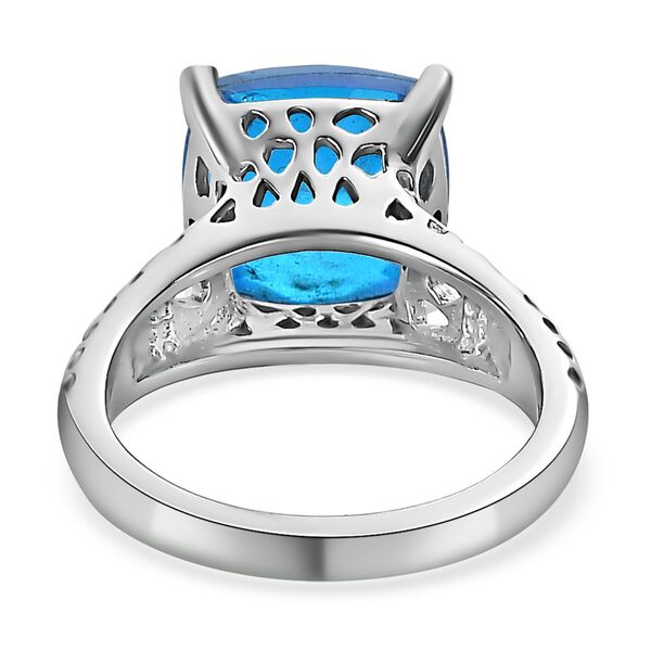 Karibik Quarz Ring, Edelstahl, (Gr&ouml;&szlig;e 17.00), ca. 5.12 ct image number 5