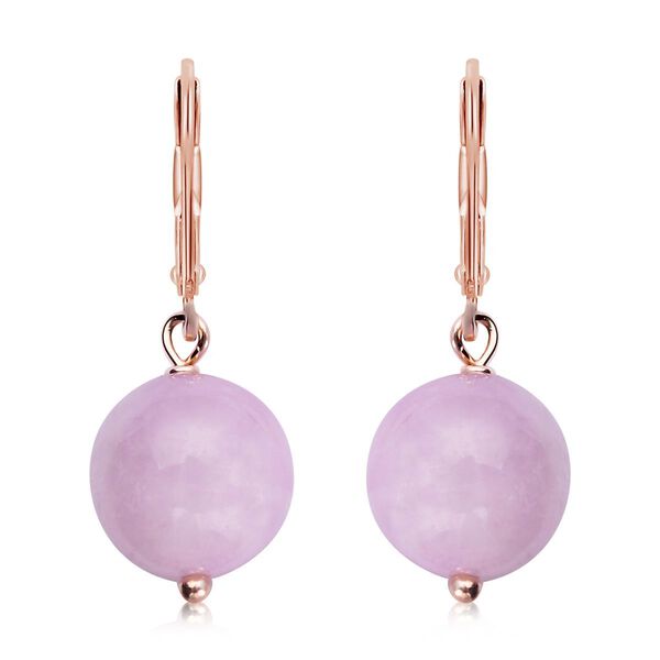 Kunzit Ohrringe, 925 Silber ros&eacute;vergoldet ca. 22,50 ct