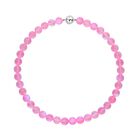 Rosafarbene Glashalskette mit Glanzeffekt, ca. 50?cm