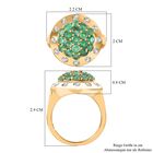 Kagem Sambischer Smaragd Ring 925 Silber Gelbgold Vermeil (Größe 17.00) ca. 2.22 ct image number 6