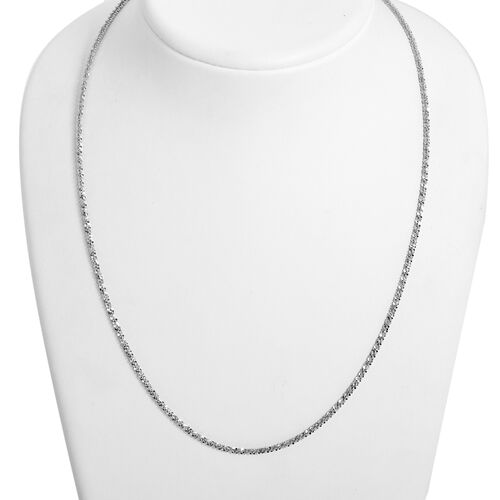 925 Silber rhodiniert Kette ca. 60 cm ca. 6,49g image number 1