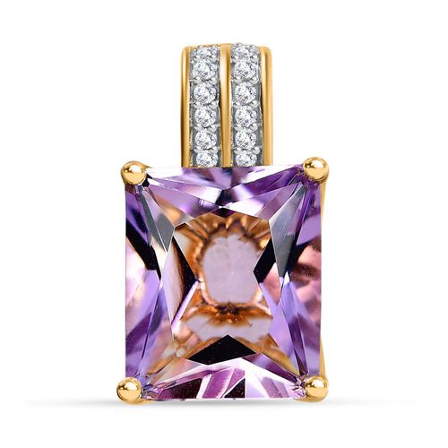 Rose De France Amethyst und Zirkon Anhänger - 6,18 ct. image number 0