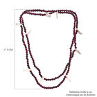 Rhodolith Granat und Perle 75cm Halskette image number 3