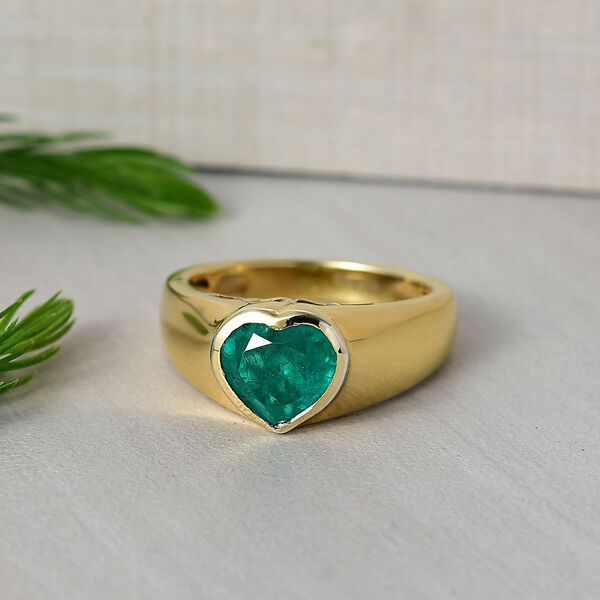 D'Joy Smaragd Triplett Quarz Ring - 2,18 ct. image number 2