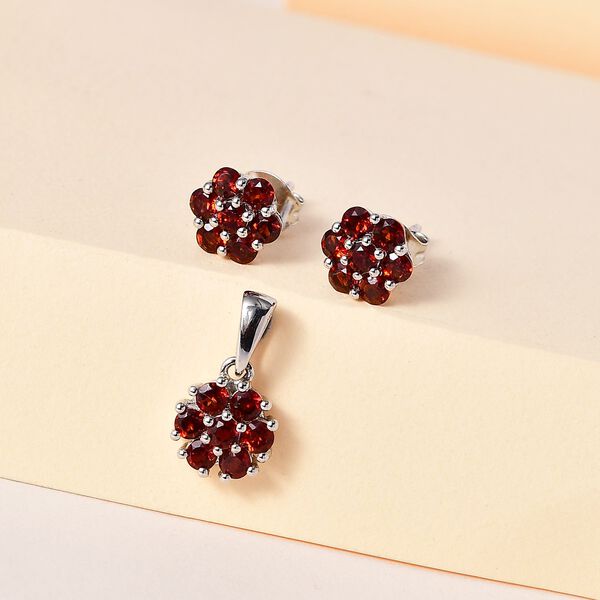 Mosambik Granat Schmuckset - 2,94 ct. image number 2