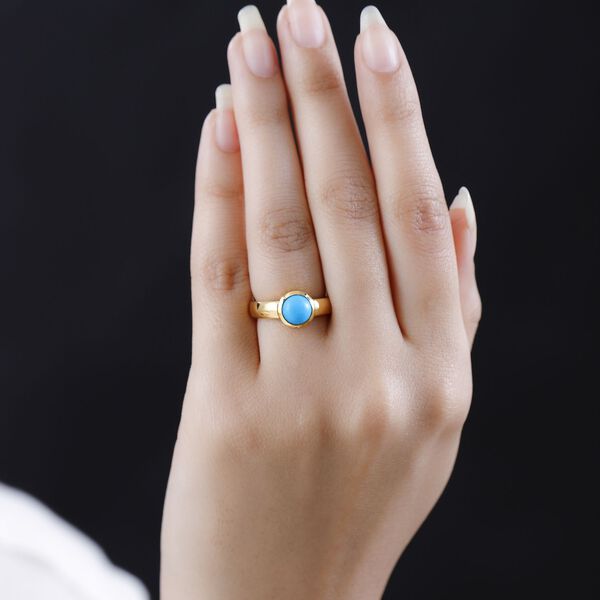 Amerikanischer, natürlicher Sleeping Beauty Türkis-Ring - 1,17 ct. image number 3