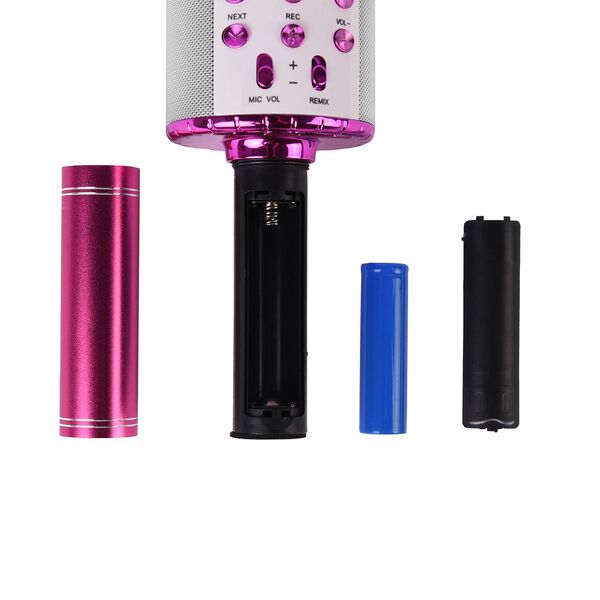 Multifunktions Karaoke Mikrofon und Bluetooth Lautsprecher mit sprachgesteuerten LED - Lichter und Sound - Echo, Rosa image number 12
