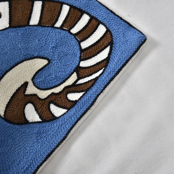 Kissenbezug, Einzelkatze in blau image number 12