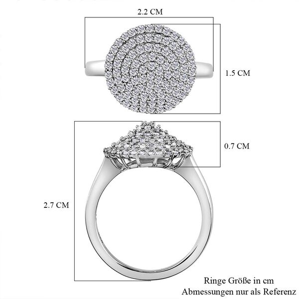 Diamant Cluster Ring - 1 ct. image number 7