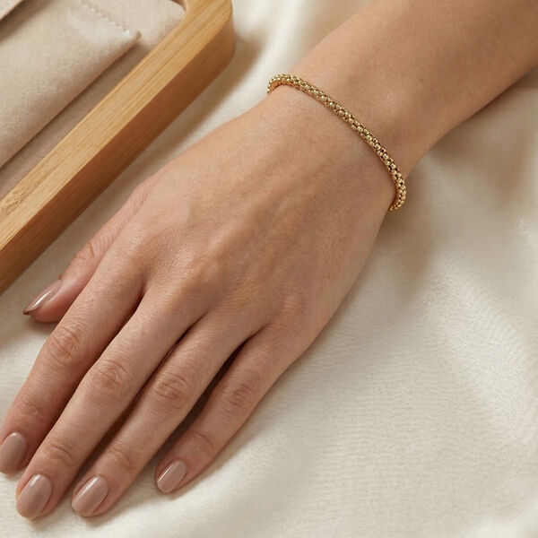 LA BELLA feinstes handgefertigtes Italienisches 925 Silber vergoldet Armband ca. 19 cm ca. 3,82g image number 2