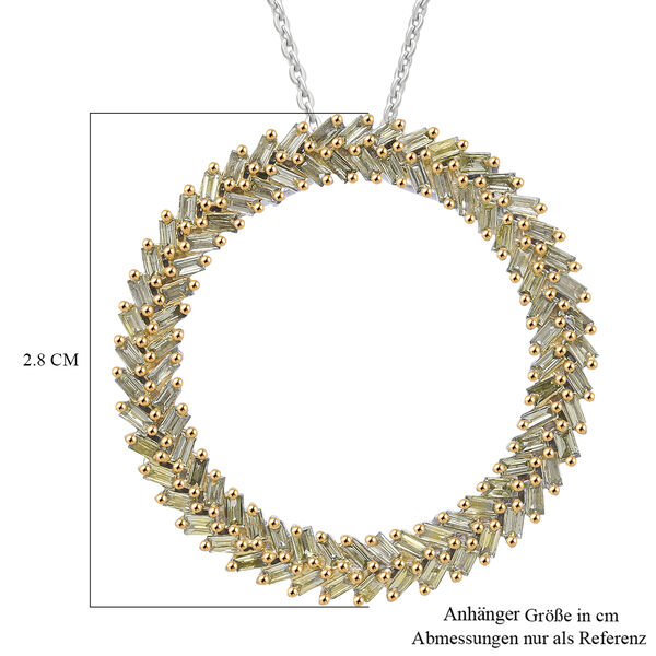 LUXURIANT SGL zertifizierter VS-EF Labor gelber Diamant Anh&auml;nger mit 50cm Kette - 1 ct. image number 6