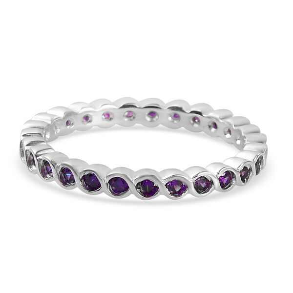 LUSTRO STELLA - Amethyst Zirkonia-Ring, 925 Silber  ca. 0,78 ct
