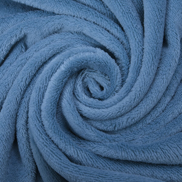 2 in 1 Fleece Reisedecke 127x152 cm und Kissen 30x30 cm, Meerblau image number 7