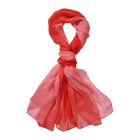 LA MAREY - 100% Maulbeeren-Seidenschal, Chiffon, 110x180 cm, Korallenrot