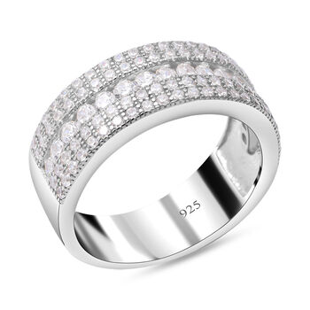 Lustro Stella - Wei&szlig;er Zirkonia-Ring, 925 Silber rhodiniert  ca. 1,67 ct