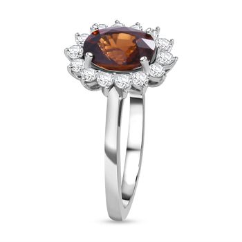 Sunset Zirkon, Wei&szlig;er Zirkon Ringe 925 Silber rhodiniert (Gr&ouml;&szlig;e 20.00) ca. 2.64 ct