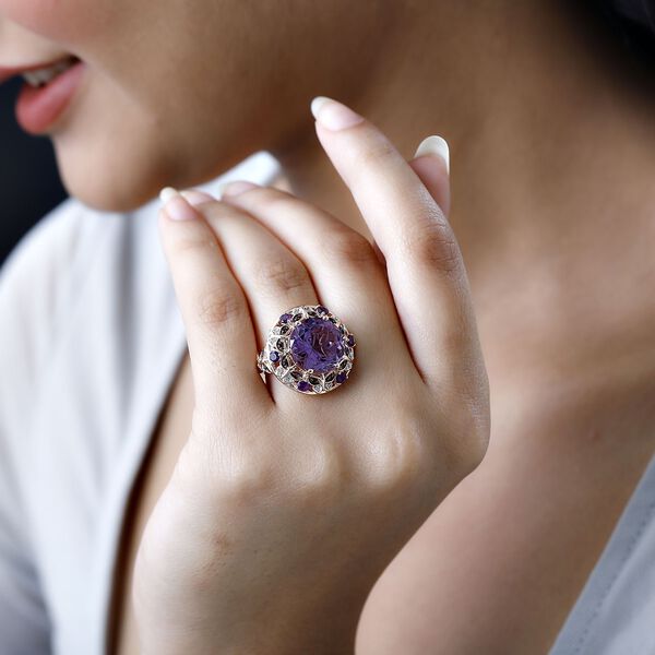 GP Trionfo Kollektion- AA Rose De France Amethyst und Multi-Edelstein-Ring - 9,71 ct. image number 3
