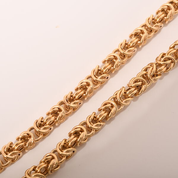 Italienische handgefertigte Königskette, 925 Silber vergoldet, 50 cm image number 2