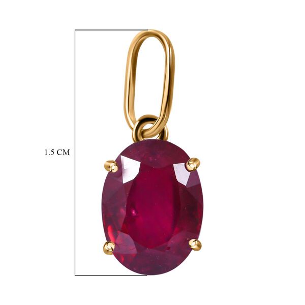 AA Afrikanischer Rubin (Fissure gefüllt) Anhänger 375 Gold ca. 2.00 ct image number 4