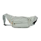 Gesteppte Nylon-Gürteltasche - RFID-Schutz, 4 Außenfächer, verstellbarer Schultergurt, 36?x?4?x13?cm, Grün