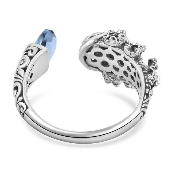 Royal Bali - Himmelblauer Topas Ring, 925 Silber (Größe 17.00) ca. 3,00 ct image number 5