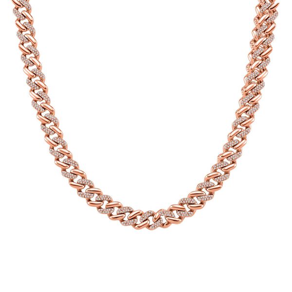 Weißer Kristall Halskette ca. 50 cm Std Rose image number 0